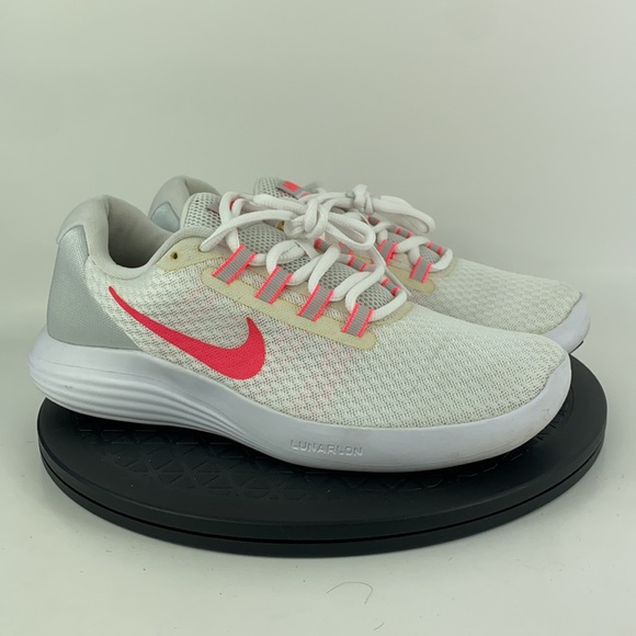 Nike Lunarconverge White/Pink Athletic Running Shoes 852469-101 Women's Size 9 - Picture 3 of 12